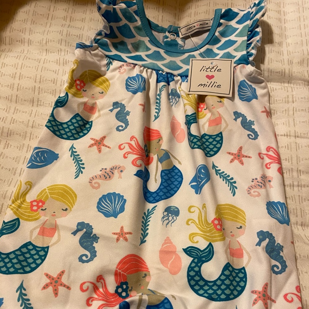 New with tags Baby 6M Cute Mermaid Romper